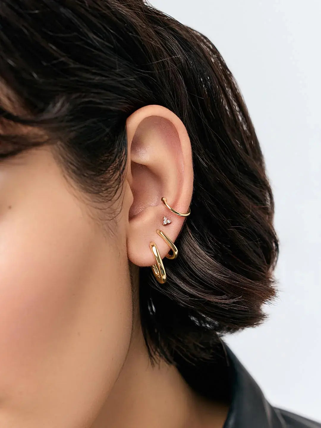 Petites boucles d'oreilles créoles en or