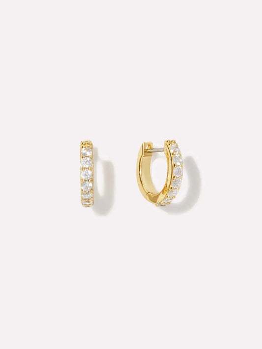 Boucles d'oreilles créoles pavées étincelantes
