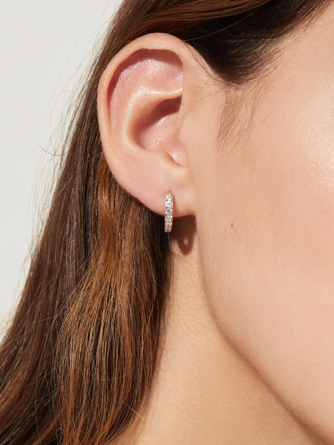 Boucles d'oreilles créoles pavées étincelantes
