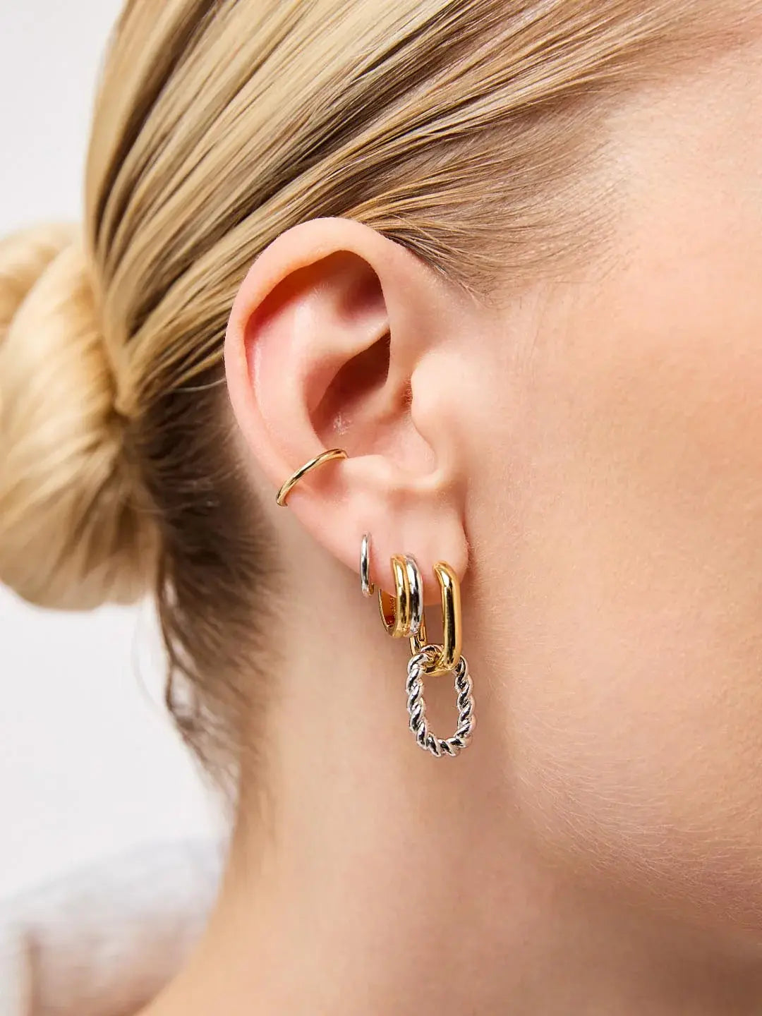 Boucle d'oreille simple en argent sterling